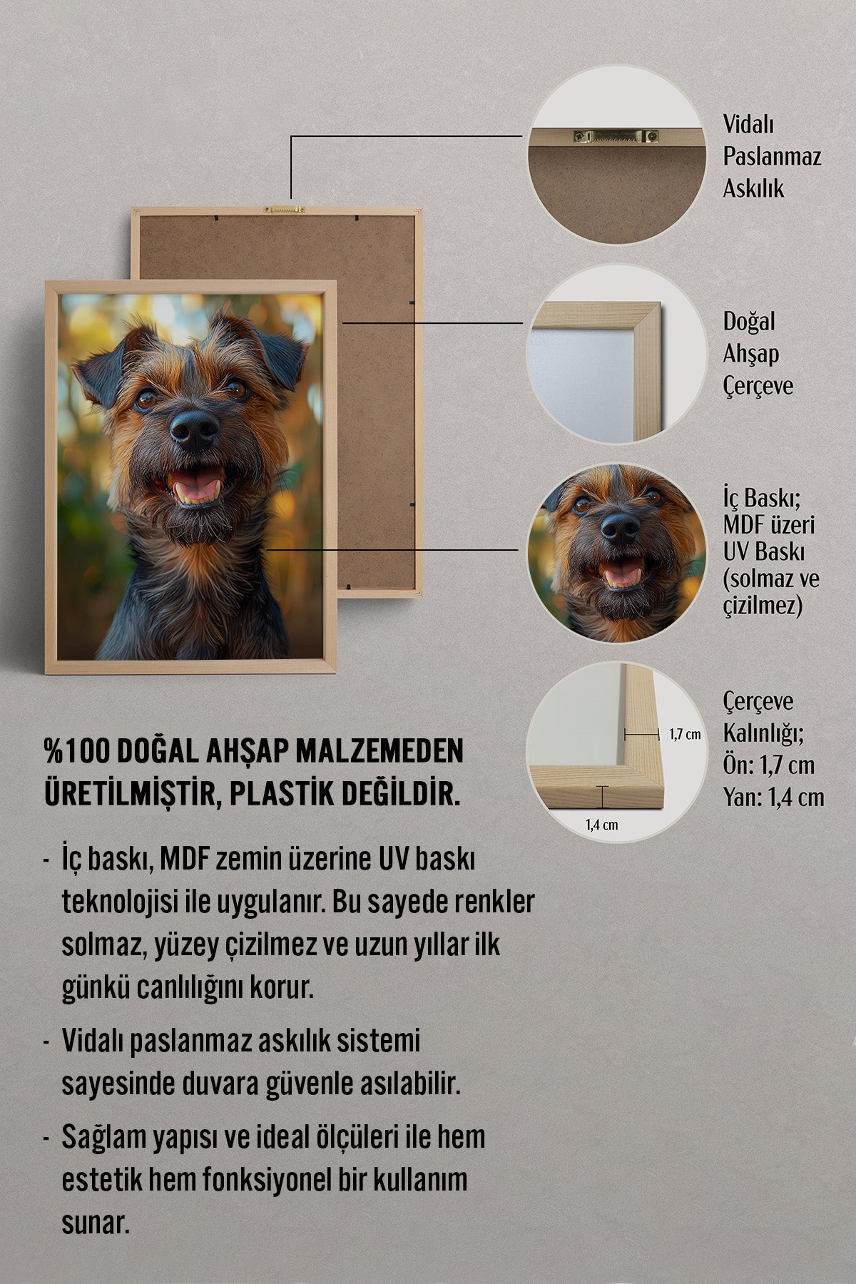 HOMEPACK Sevimli Terrier Tablo  BEK-8660