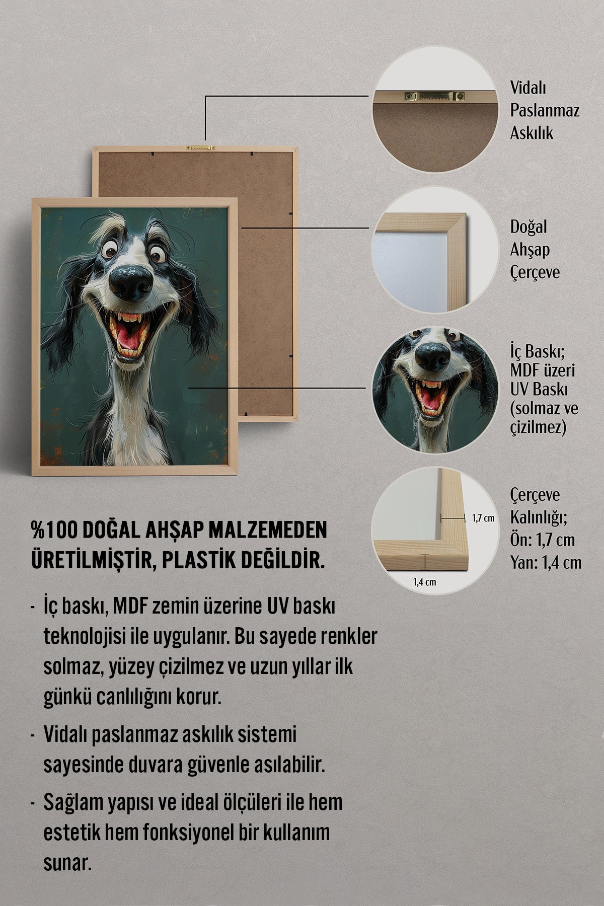 HOMEPACK Enerjik Köpek Tablo  BEK-8661