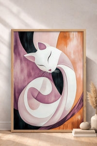 HOMEPACK Kıvrılan Kedi Tablo  BEK-8667