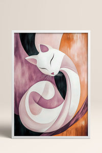 HOMEPACK Kıvrılan Kedi Tablo  BEK-8667