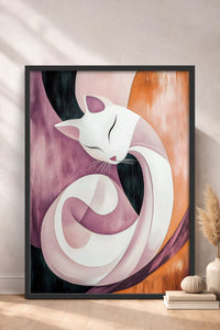 HOMEPACK Kıvrılan Kedi Tablo  BEK-8667