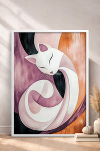 HOMEPACK Kıvrılan Kedi Tablo  BEK-8667