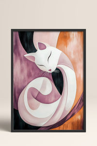 HOMEPACK Kıvrılan Kedi Tablo  BEK-8667