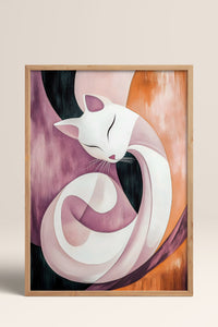 HOMEPACK Kıvrılan Kedi Tablo  BEK-8667