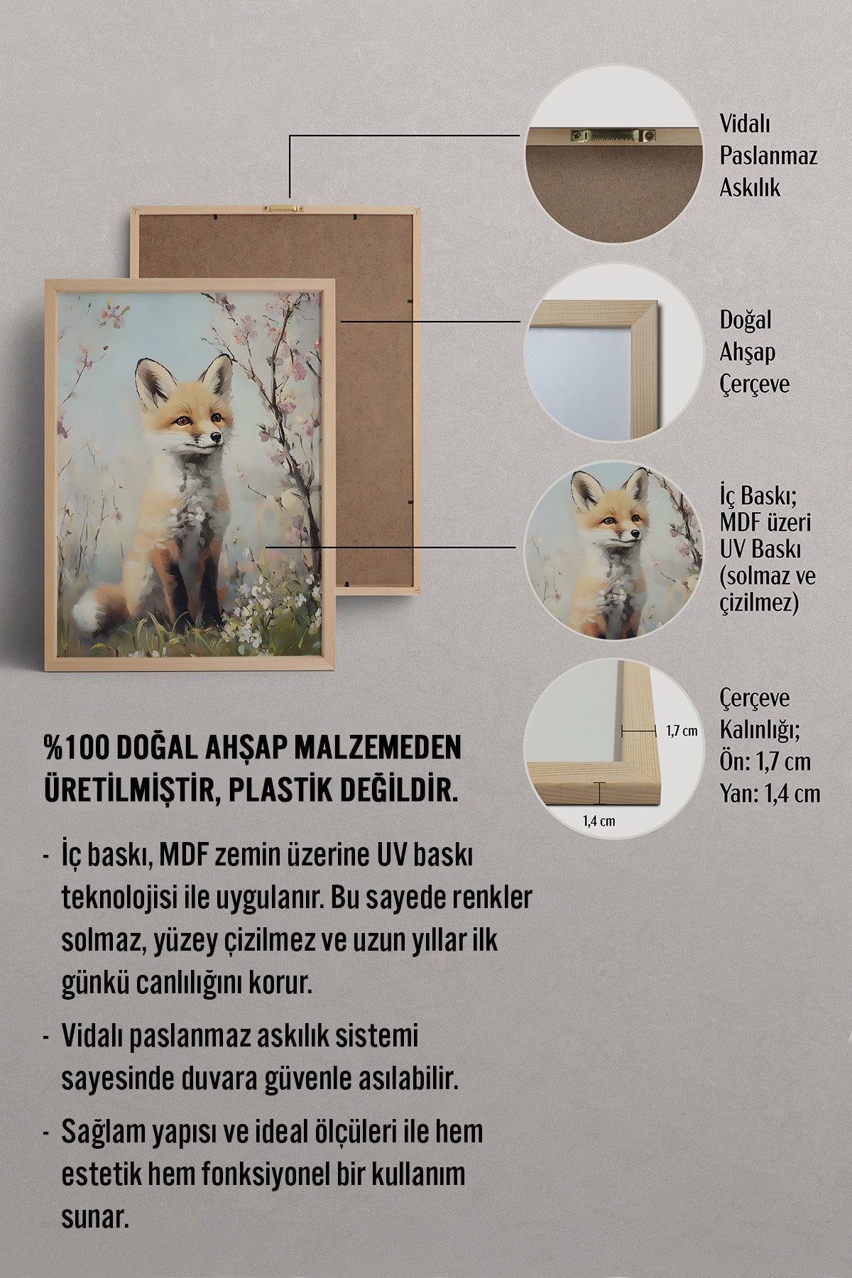 HOMEPACK Sakura Tilkisi Tablo  BEK-8677