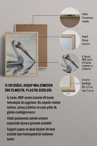 HOMEPACK Gölde Huzurlu Pelikan Tablo  BEK-8526