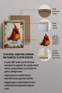 HOMEPACK Kızıl Kardinal Tablo  BEK-8679