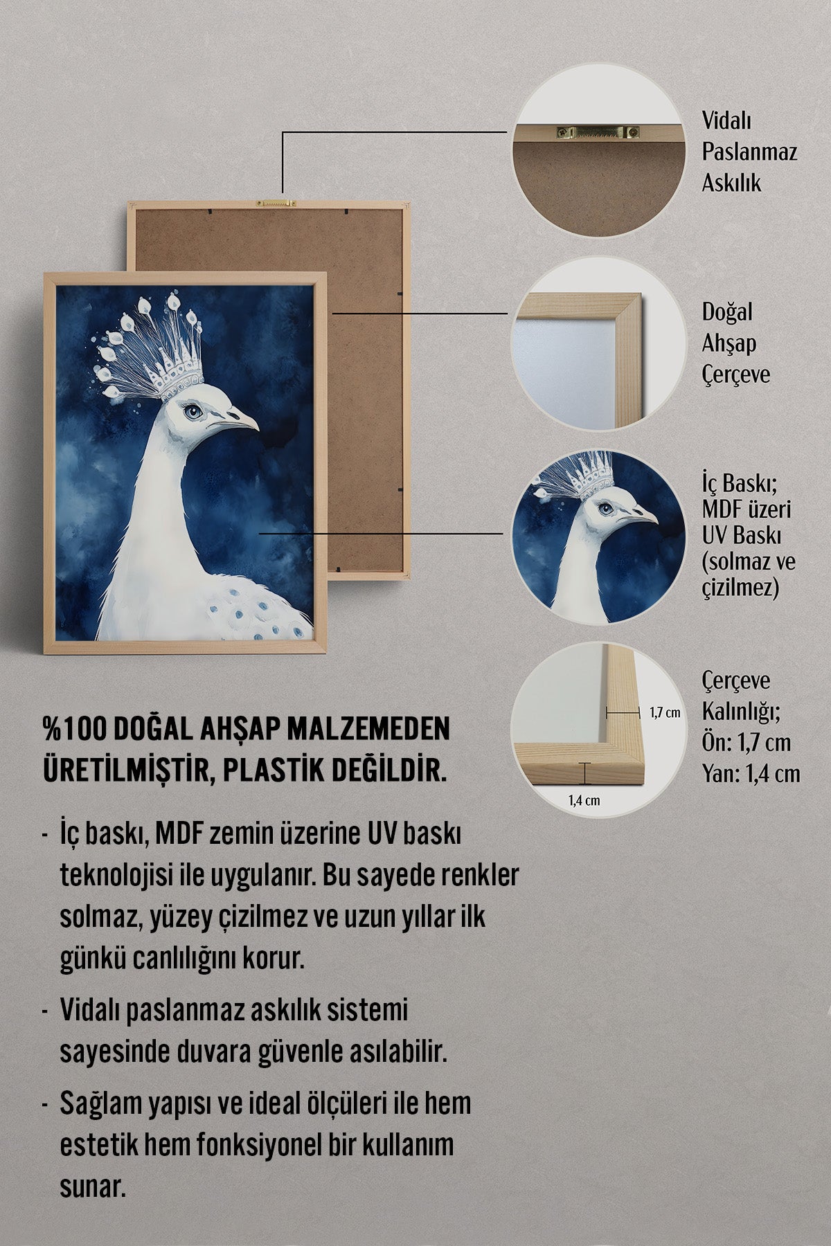 HOMEPACK Beyaz Zarafetin Tacı Tablo  BEK-8527
