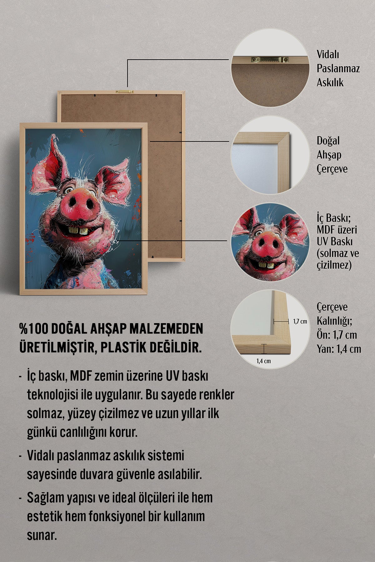 HOMEPACK Komik Domuzcuk Tablo  BEK-8694