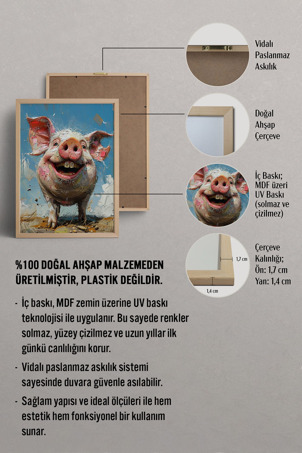 HOMEPACK Şenlik Domuzu Tablo  BEK-8696