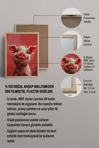 HOMEPACK Sevgi Dolu Domuz Tablo  BEK-8699