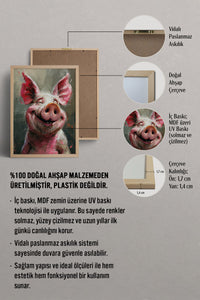 HOMEPACK Gülümseyen Domuz Tablo  BEK-8701