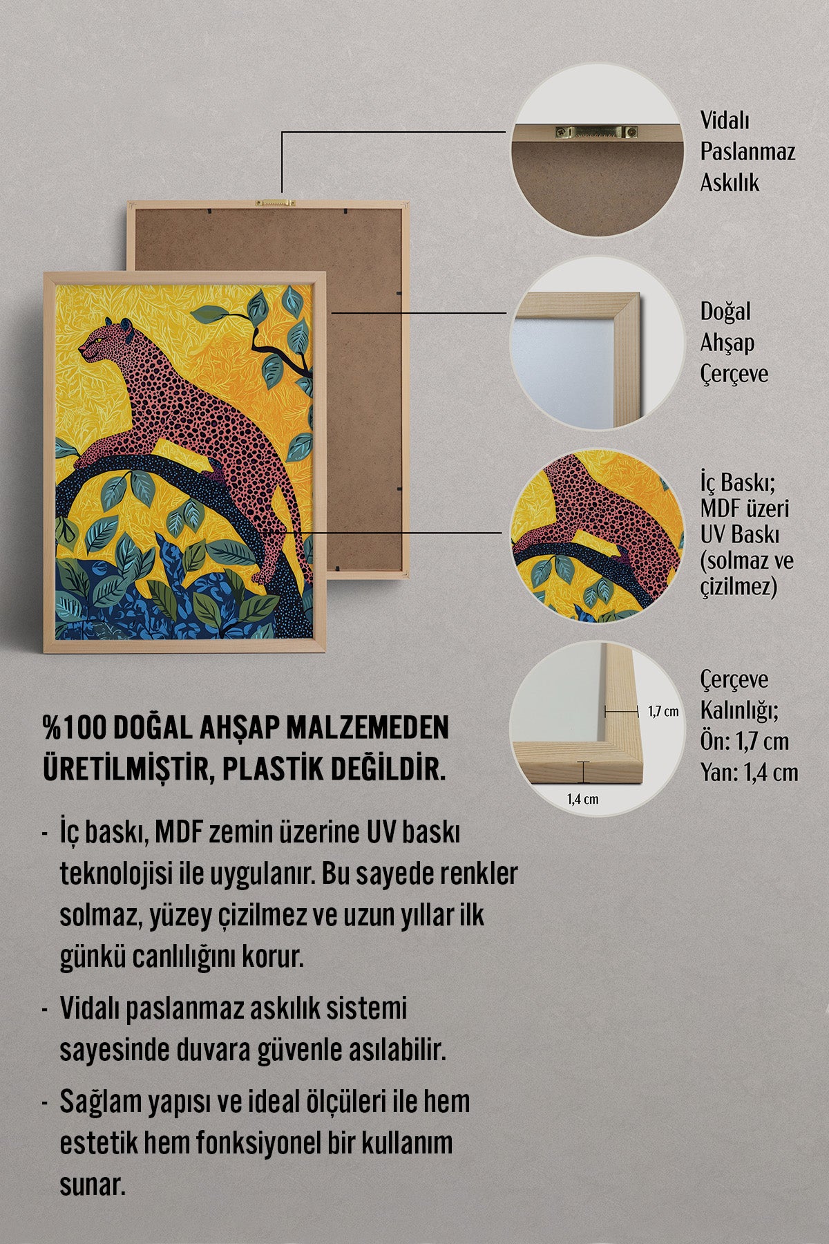 HOMEPACK Renkli Yırtıcı Tablo  BEK-8702