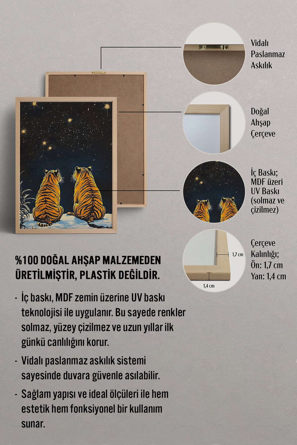 HOMEPACK Ayışığı Kaplanları Tablo  BEK-8703