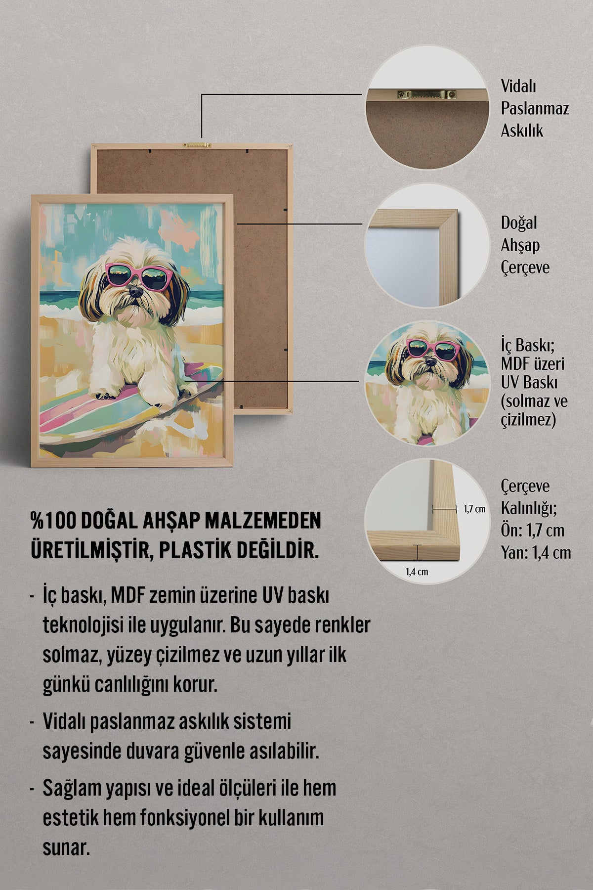 HOMEPACK Cool Köpek Tablo  BEK-8704