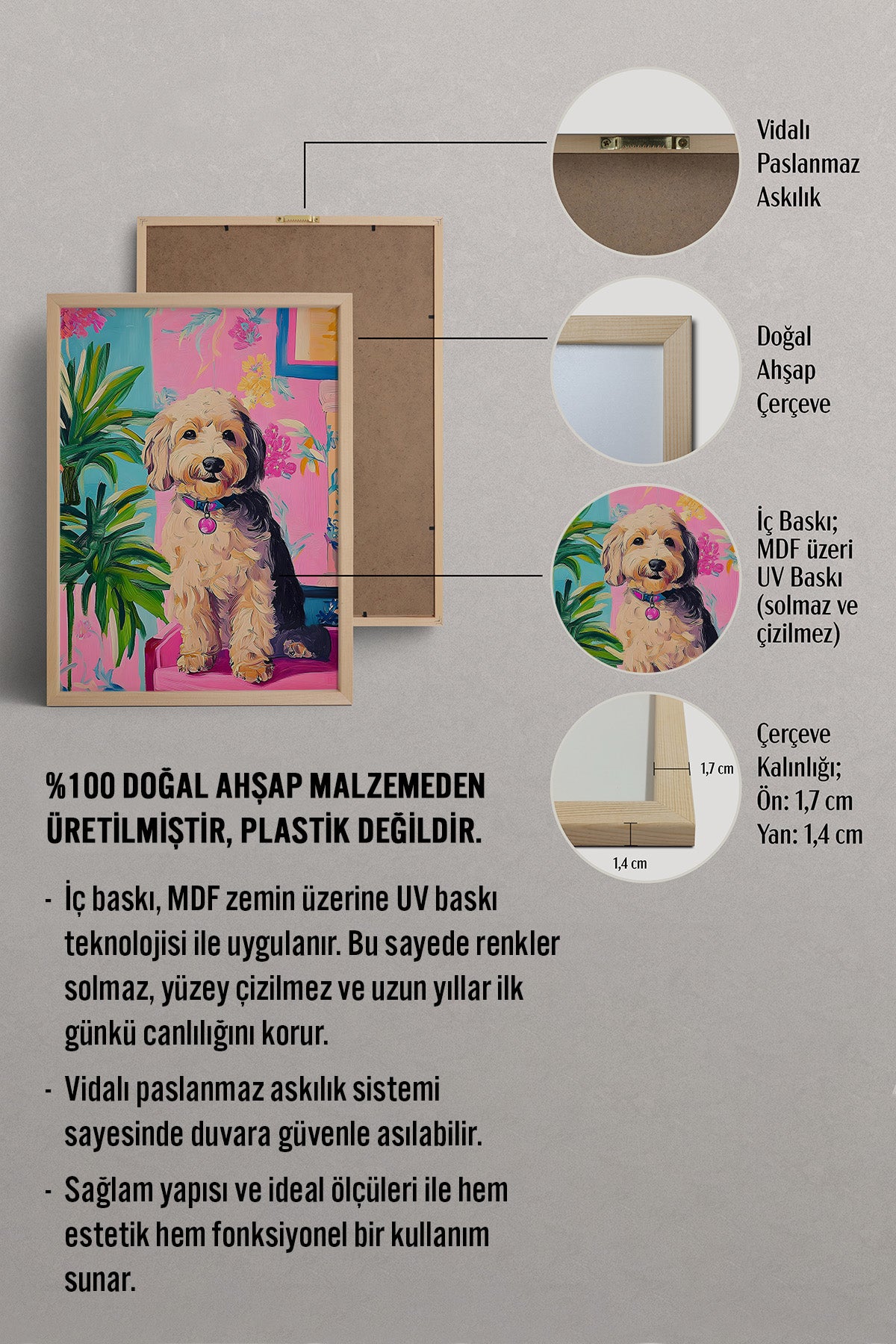 HOMEPACK Pembe Patiler Tablo  BEK-8705