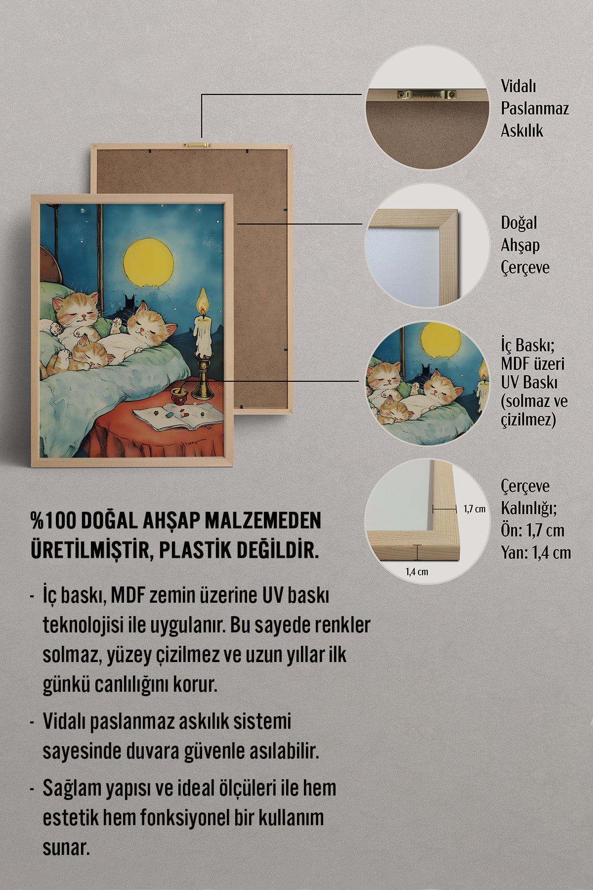 HOMEPACK Ay Işığı Uykusu Tablo  BEK-8708