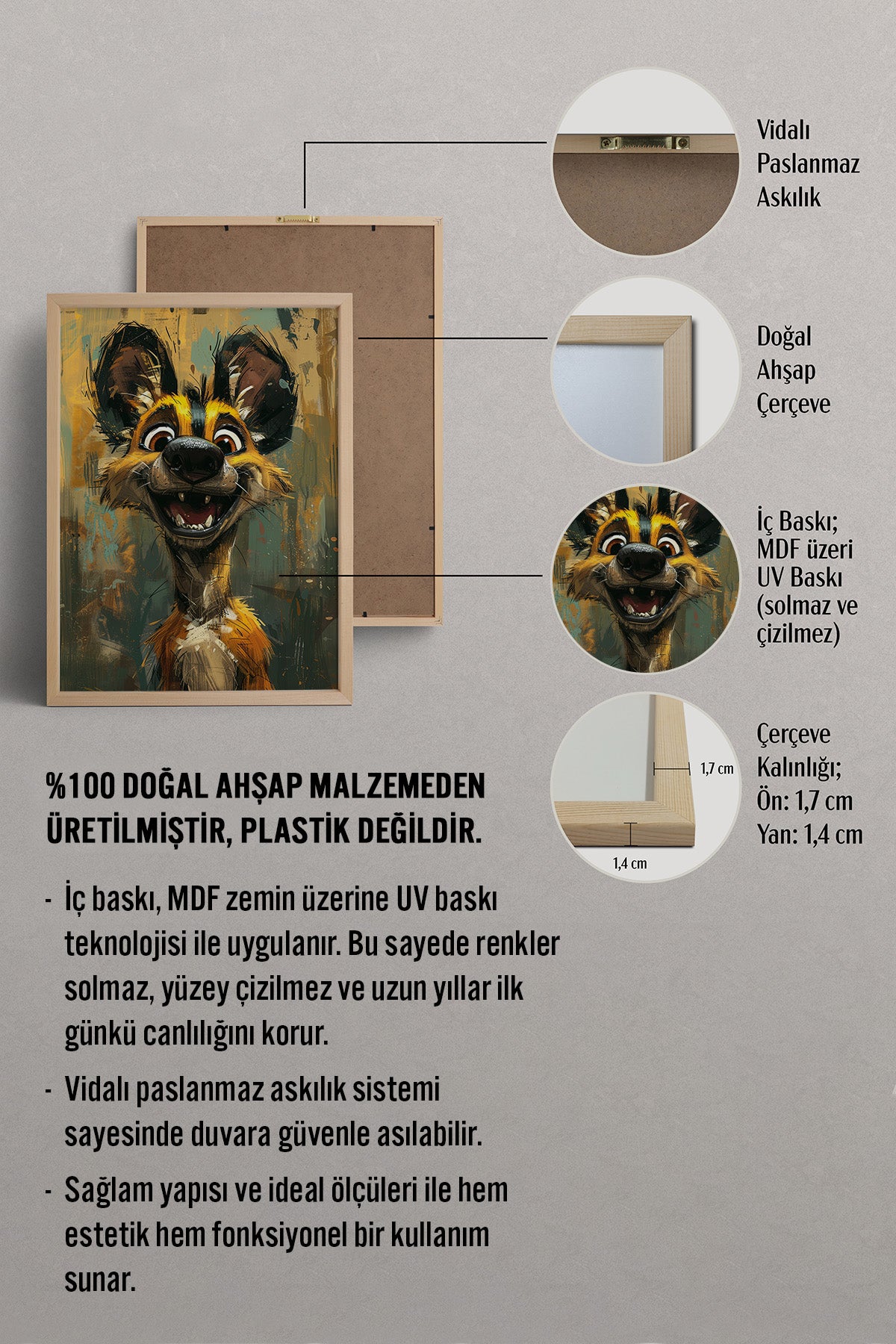 HOMEPACK Çılgın Tilki Gülüşü Tablo  BEK-8530