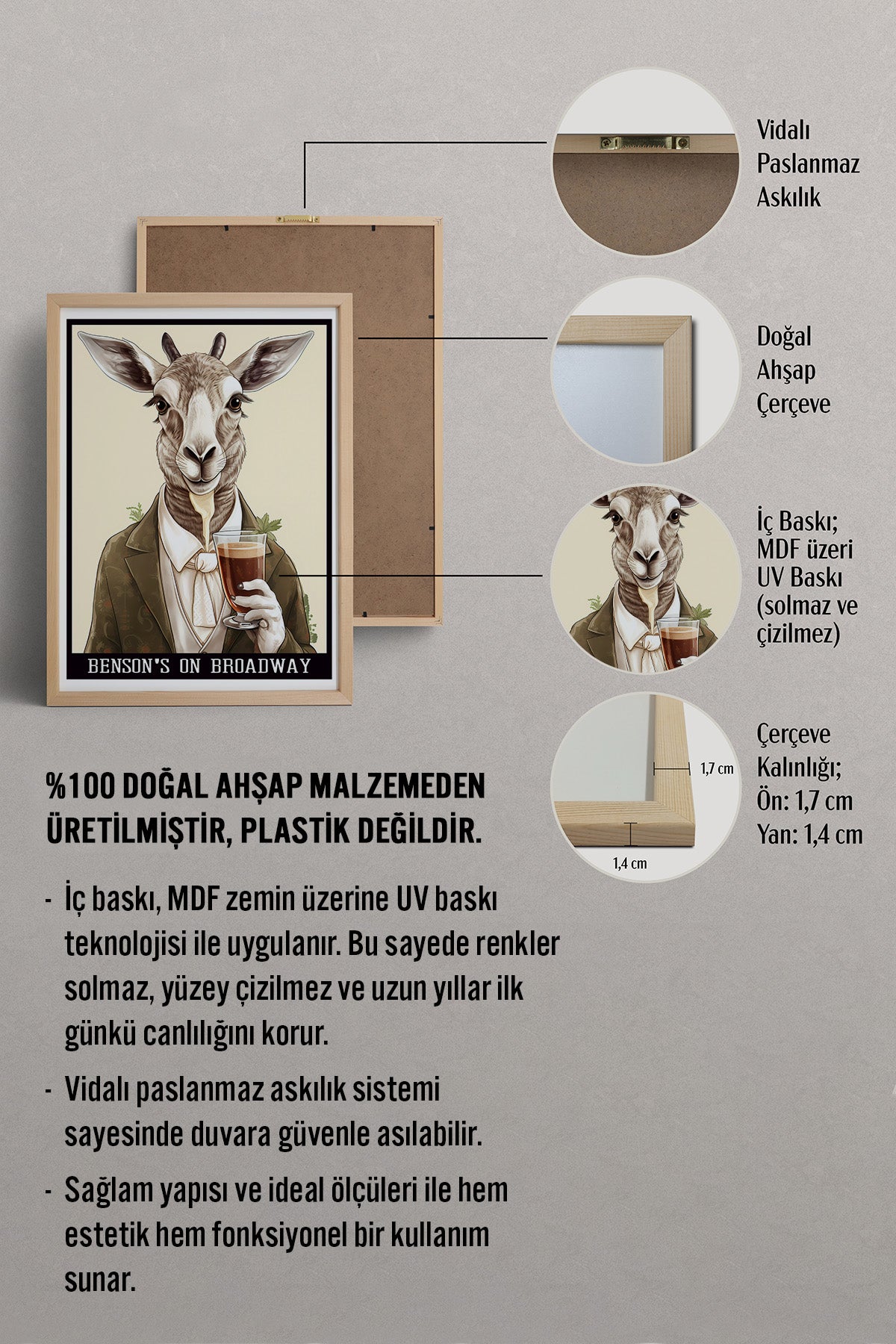 HOMEPACK Beyefendi Zürafa Tablo  BEK-8539