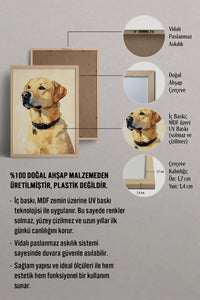 HOMEPACK Neşeli Sevimli Labrador Tablo  BEK-8512