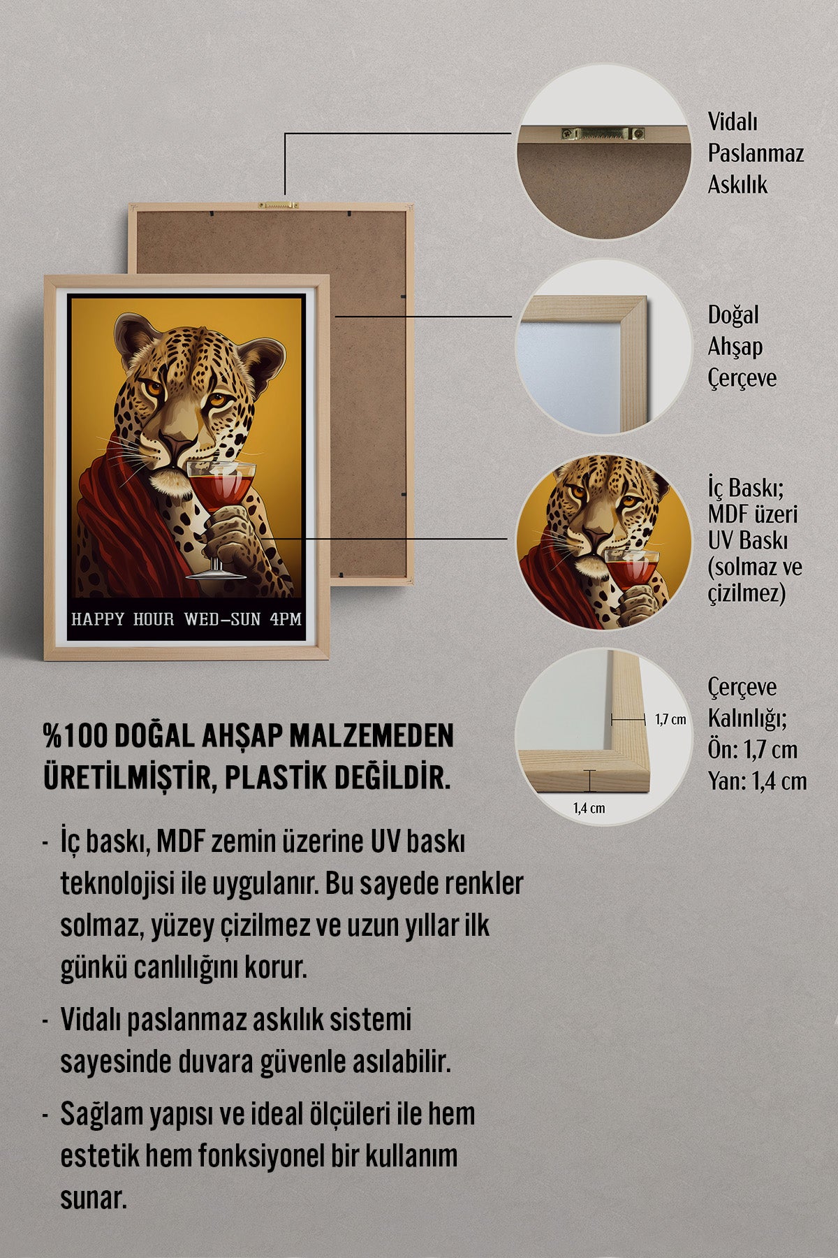 HOMEPACK Asil Leopar Tablo  BEK-8541