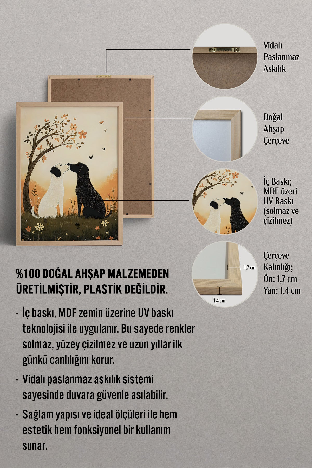 HOMEPACK Aşk Kokulu Patiler Tablo  BEK-8542