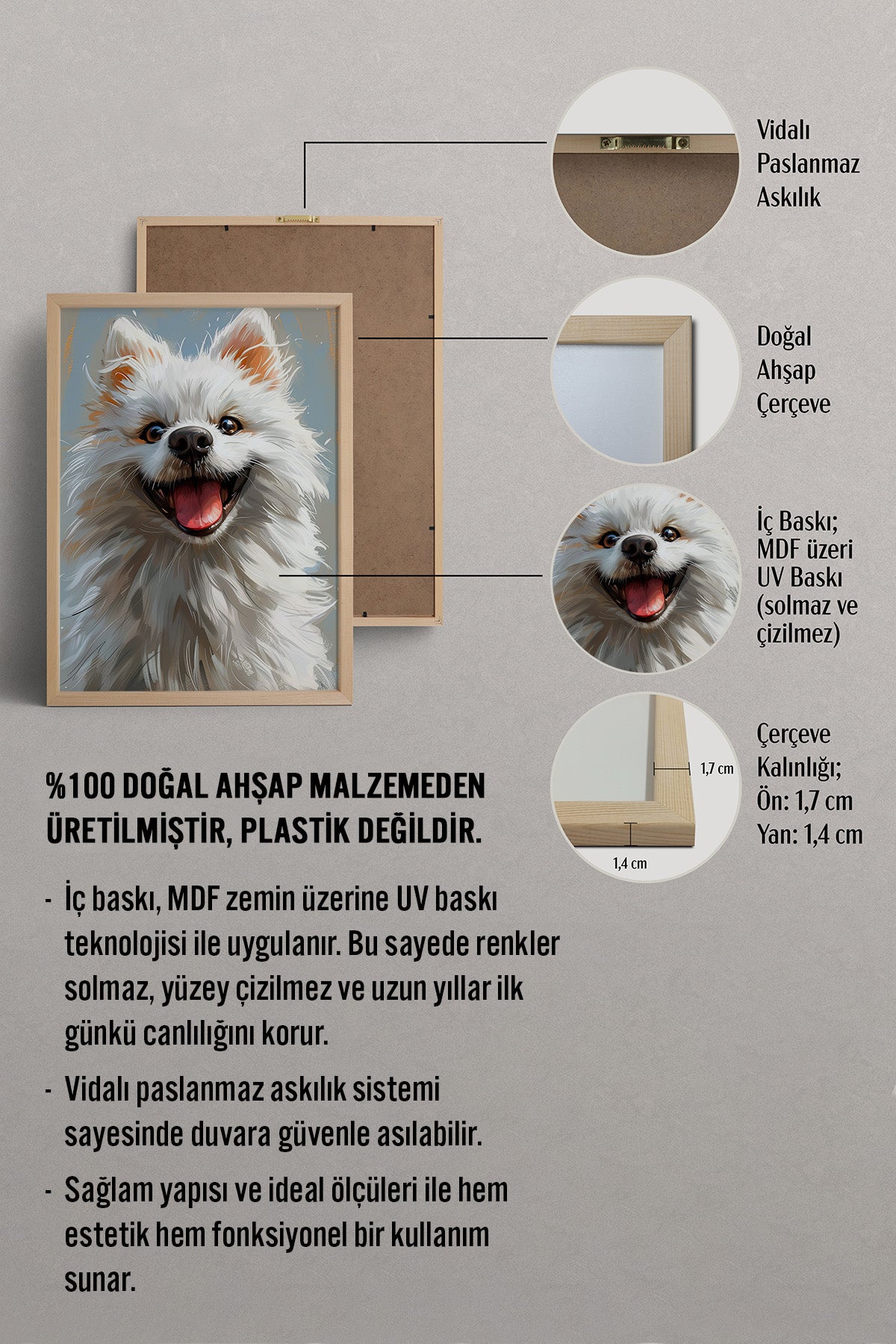 HOMEPACK Gülümseyen Pati Tablo  BEK-8548