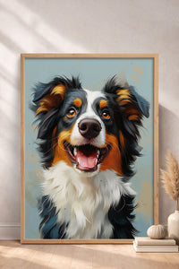 HOMEPACK Sevimli Border Collie Tablo  BEK-8564