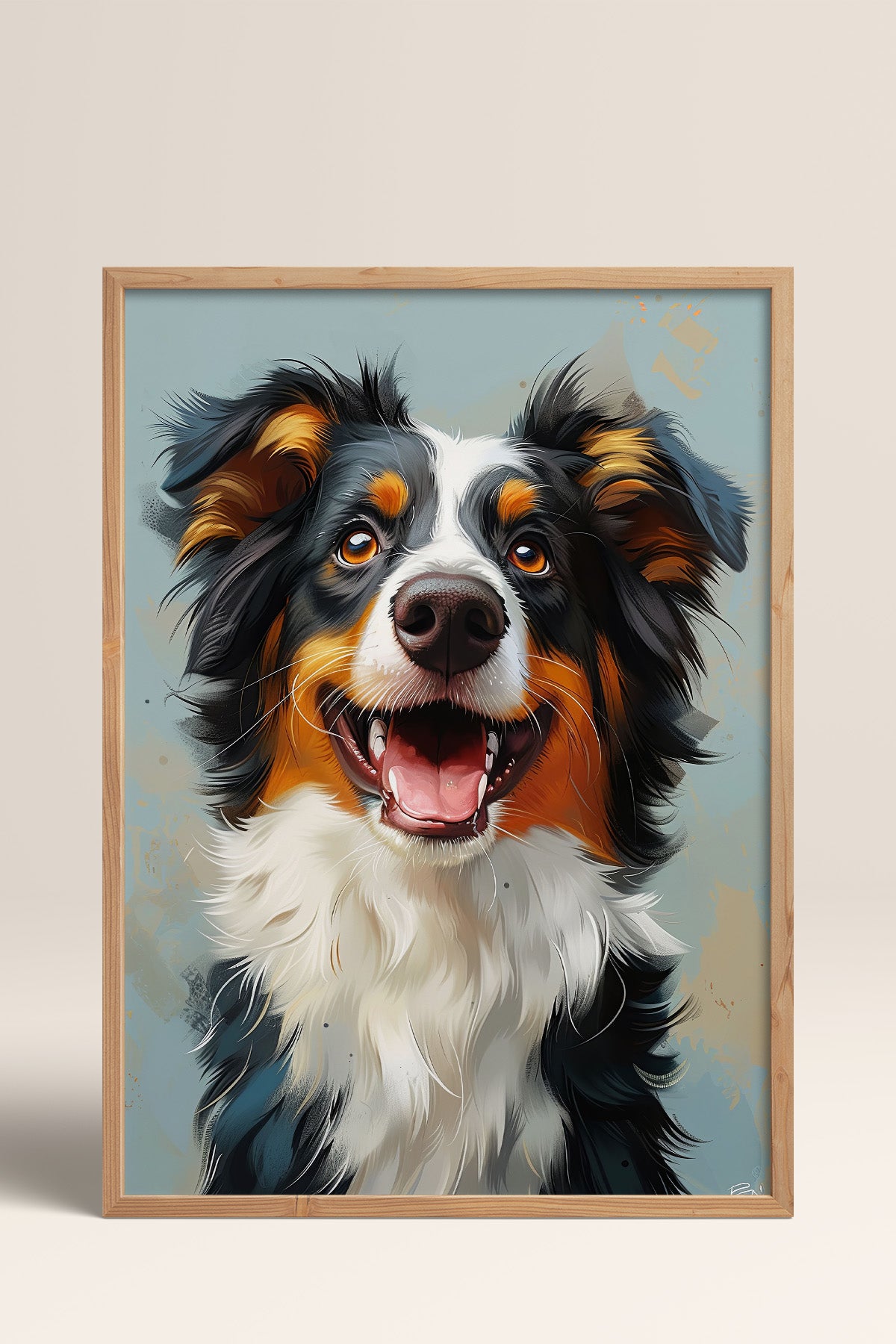HOMEPACK Sevimli Border Collie Tablo  BEK-8564