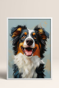 HOMEPACK Sevimli Border Collie Tablo  BEK-8564
