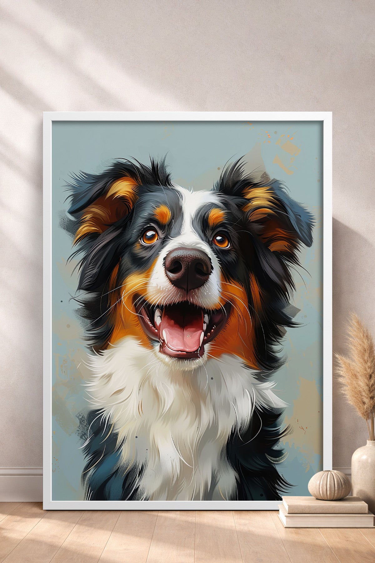 HOMEPACK Sevimli Border Collie Tablo  BEK-8564