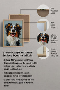 HOMEPACK Sevimli Border Collie Tablo  BEK-8564