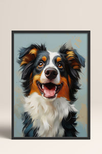 HOMEPACK Sevimli Border Collie Tablo  BEK-8564