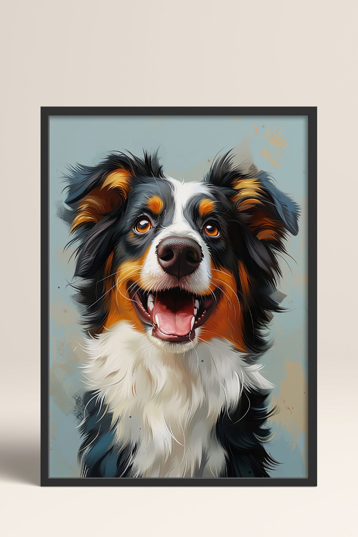 HOMEPACK Sevimli Border Collie Tablo  BEK-8564