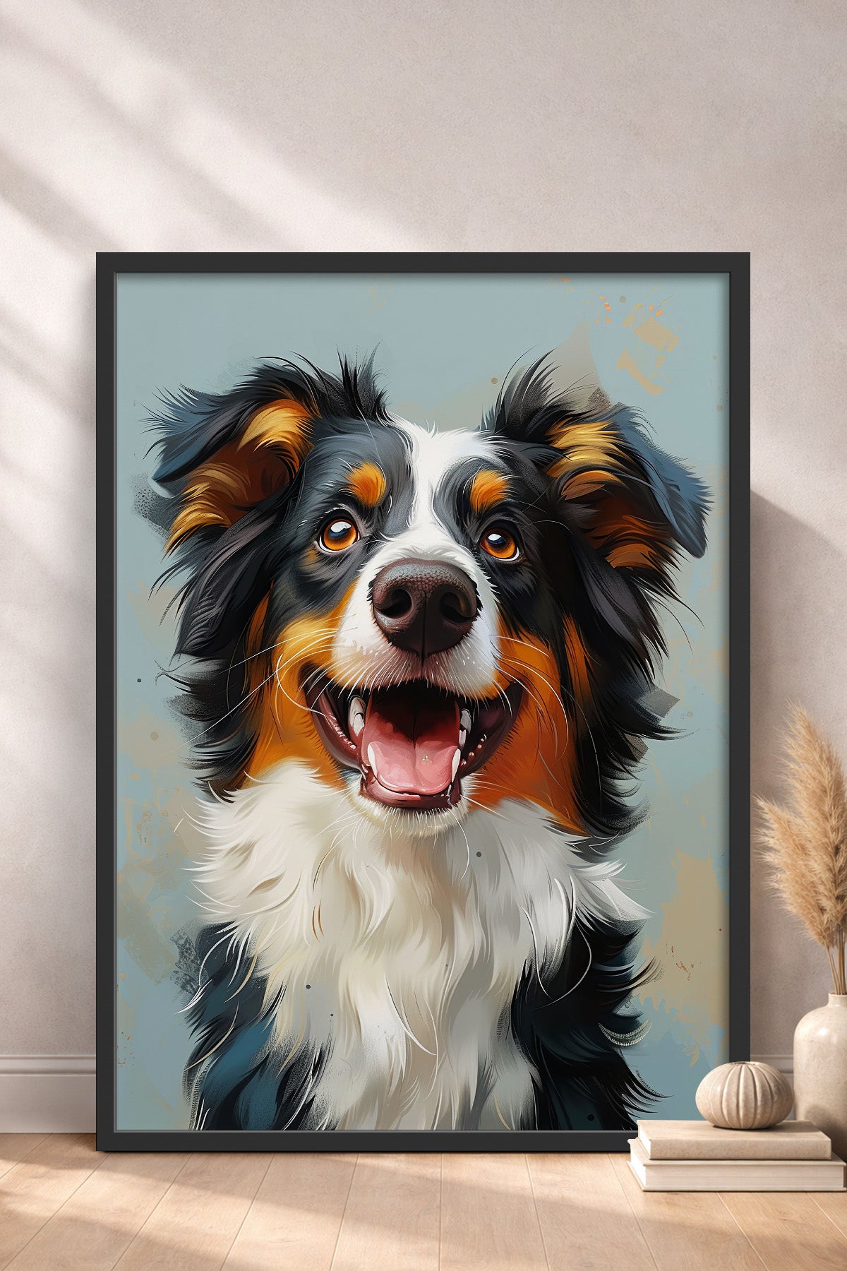 HOMEPACK Sevimli Border Collie Tablo  BEK-8564