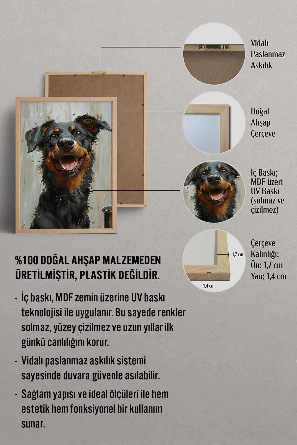 HOMEPACK Mutlu Siyah Pati Tablo  BEK-8565