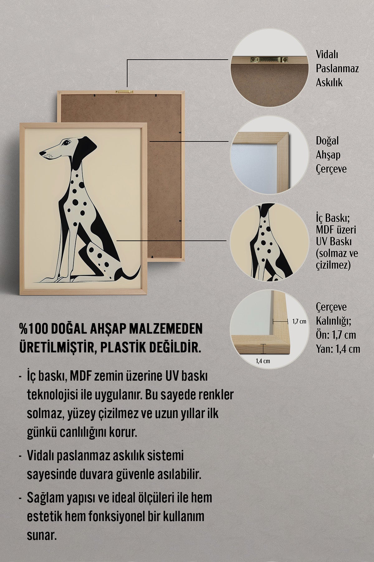 HOMEPACK Benekli Zarif Dost Tablo  BEK-8515