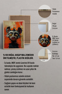 HOMEPACK Uykusuz Lemur Tablo  BEK-8570