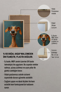 HOMEPACK Patili Çılgın Tazı Tablo  BEK-8571
