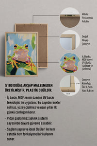 HOMEPACK Yaprakta Küçük Kurbağa Tablo  BEK-8574