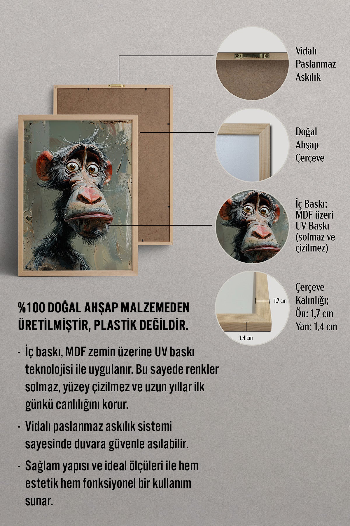 HOMEPACK Uykusuz Şempanze Modu Tablo  BEK-8577