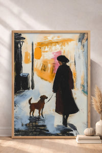 HOMEPACK Köpeğimle Şehrin Işıkları Tablo  BEK-8578