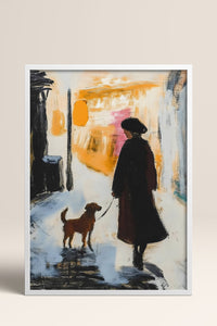 HOMEPACK Köpeğimle Şehrin Işıkları Tablo  BEK-8578