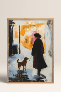 HOMEPACK Köpeğimle Şehrin Işıkları Tablo  BEK-8578