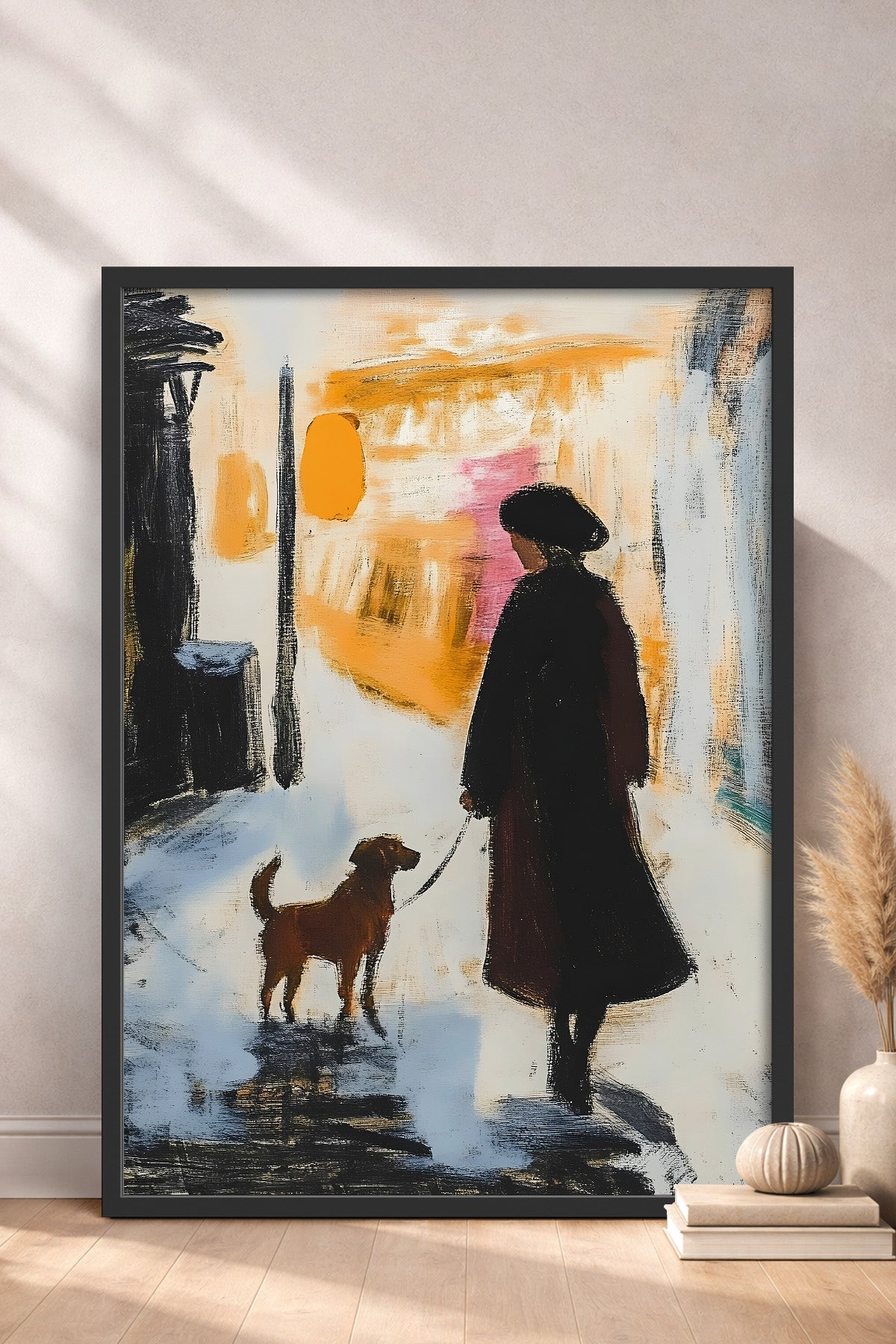 HOMEPACK Köpeğimle Şehrin Işıkları Tablo  BEK-8578