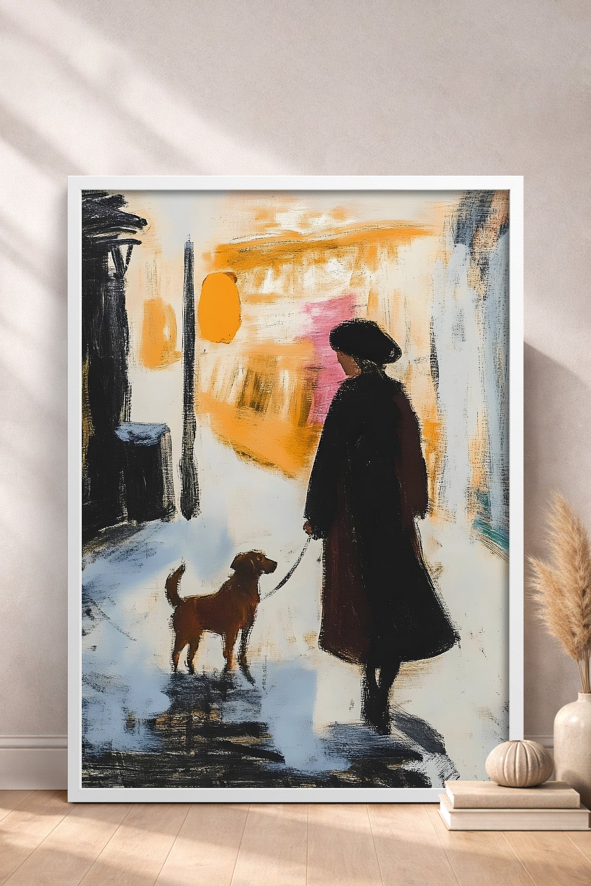 HOMEPACK Köpeğimle Şehrin Işıkları Tablo  BEK-8578
