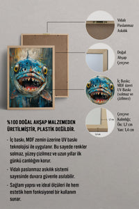 HOMEPACK Hırçın Köpek Balığı Tablo  BEK-8580