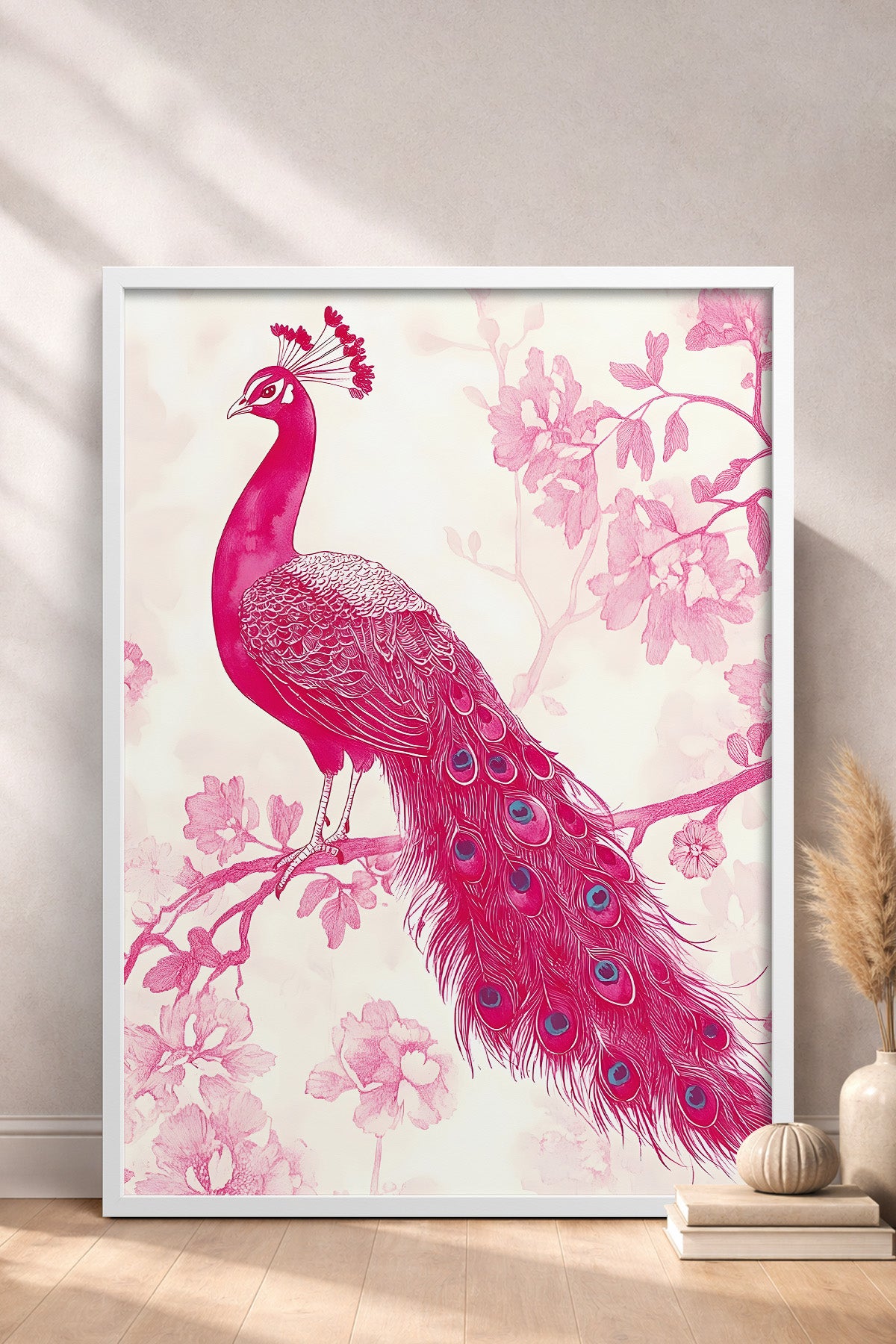 HOMEPACK Pembe Tavus Kuşunun Zarafeti Tablo  BEK-8583
