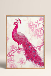 HOMEPACK Pembe Tavus Kuşunun Zarafeti Tablo  BEK-8583