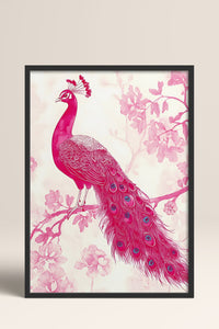 HOMEPACK Pembe Tavus Kuşunun Zarafeti Tablo  BEK-8583